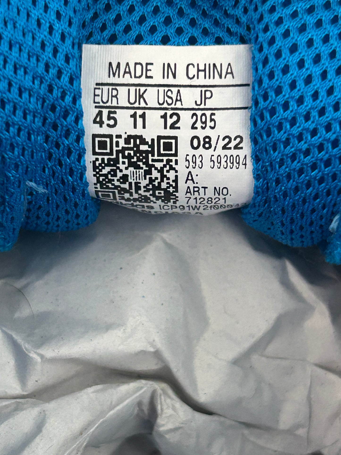 Balenciaga Adidas Blue & White Triple S Sneakers