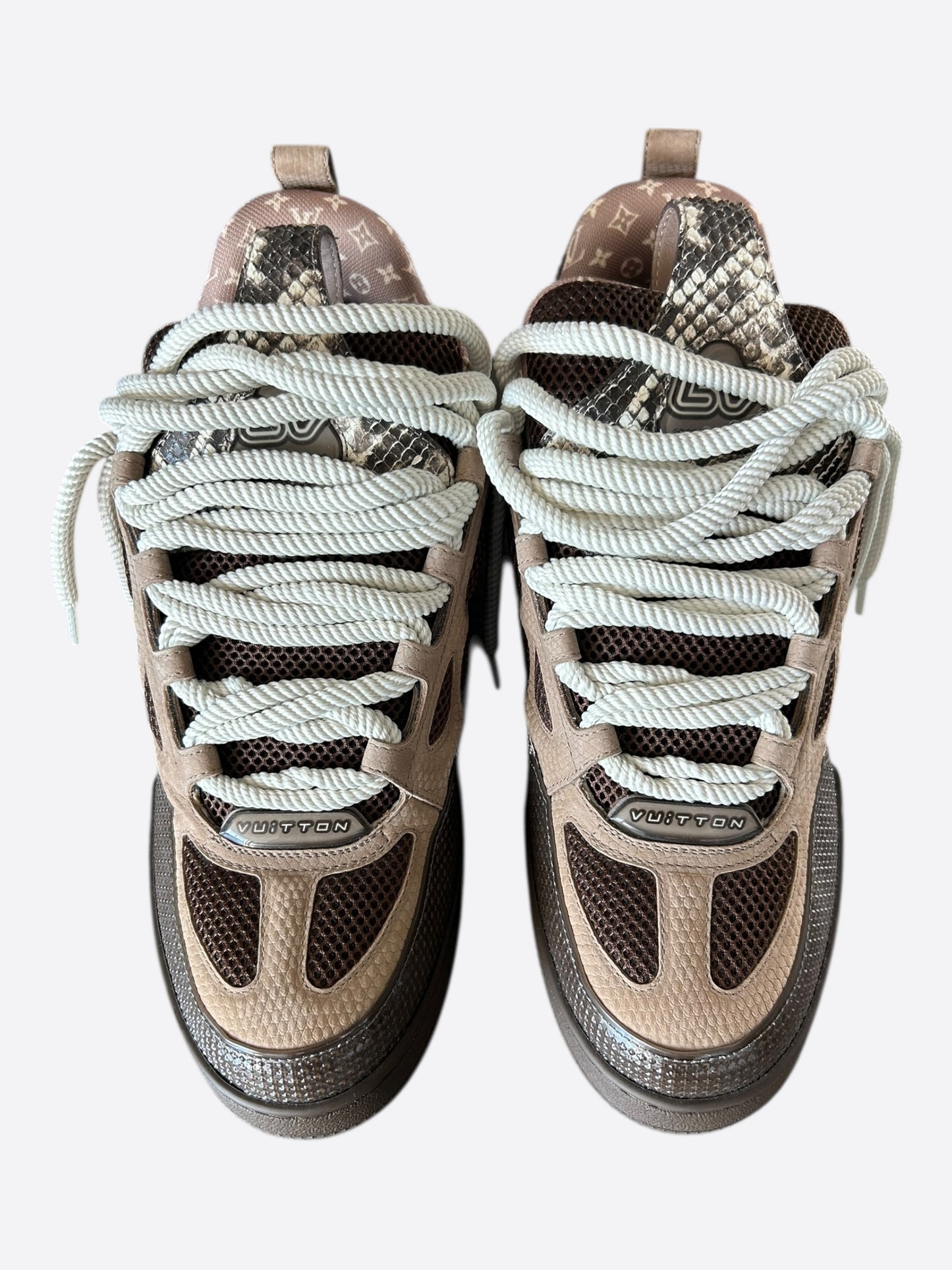 Louis Vuitton Brown & White Skate Trainers