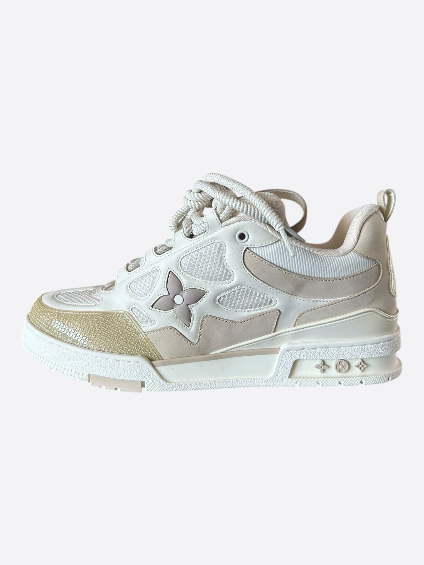 Louis Vuitton Tan & White Skate Trainers