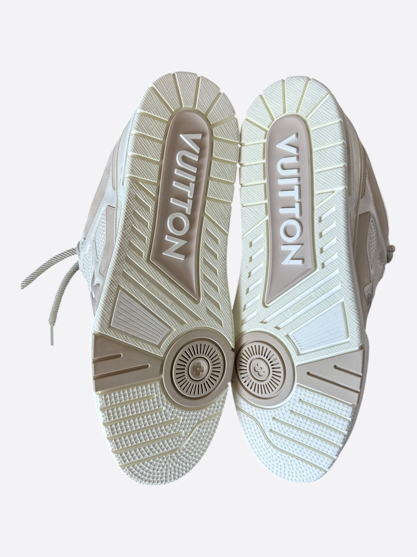 Louis Vuitton Tan & White Skate Trainers