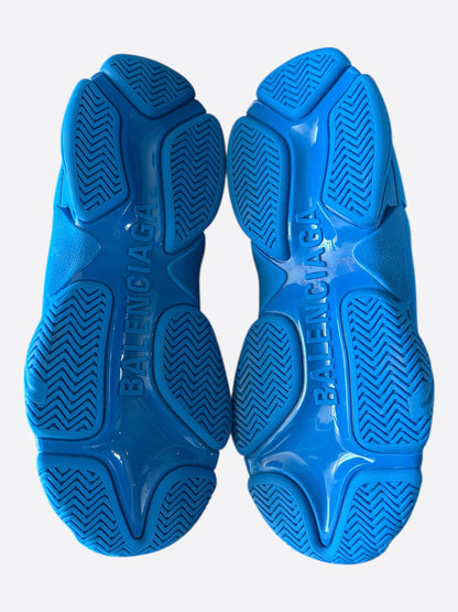 Balenciaga Adidas Blue & White Triple S Sneakers