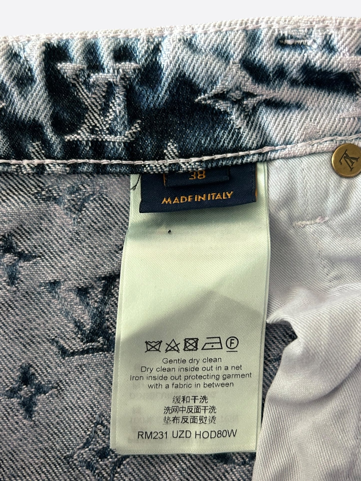 Louis Vuitton Purple & Blue Monogram Carpenter Jeans