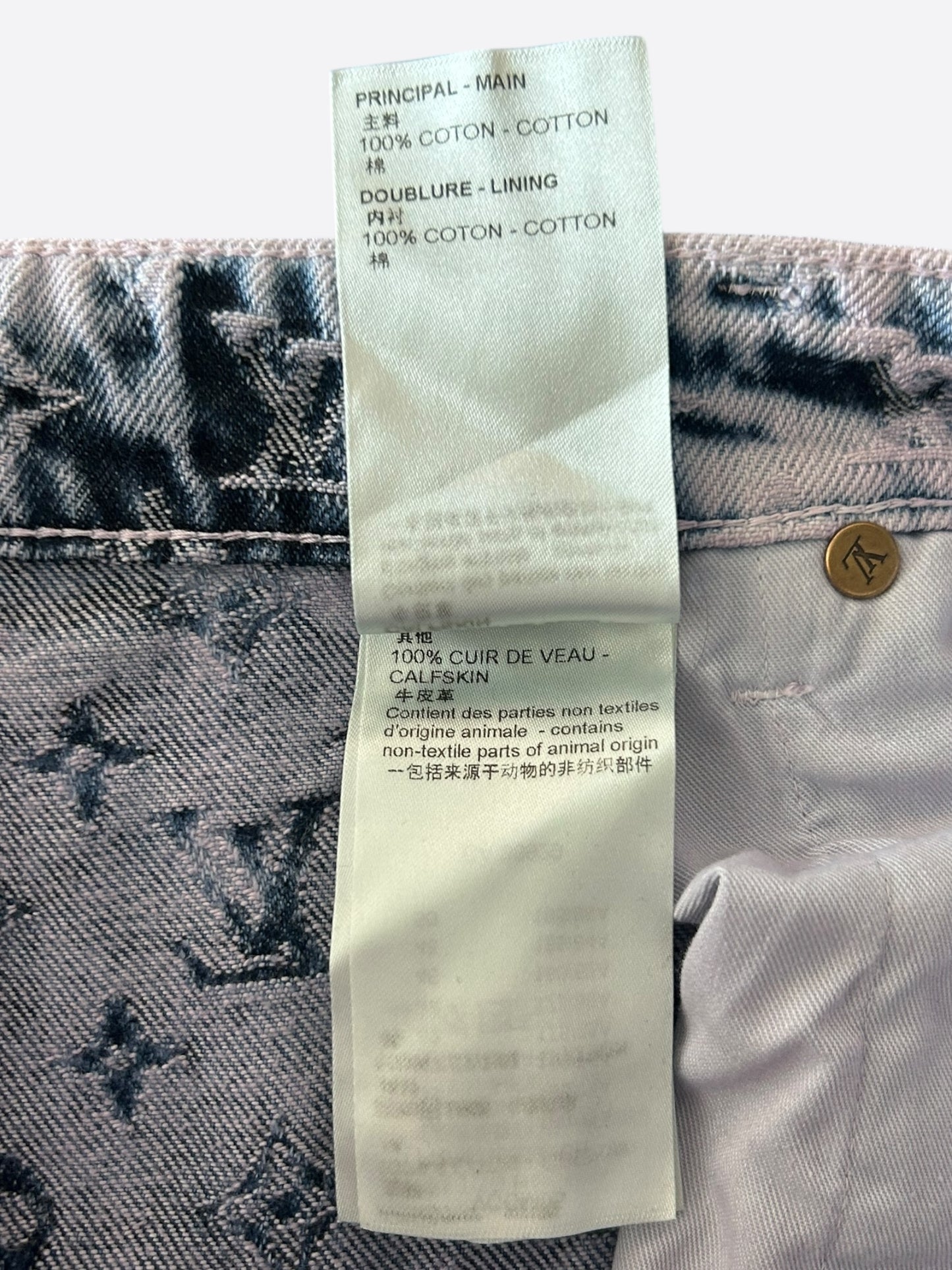 Louis Vuitton Purple & Blue Monogram Carpenter Jeans