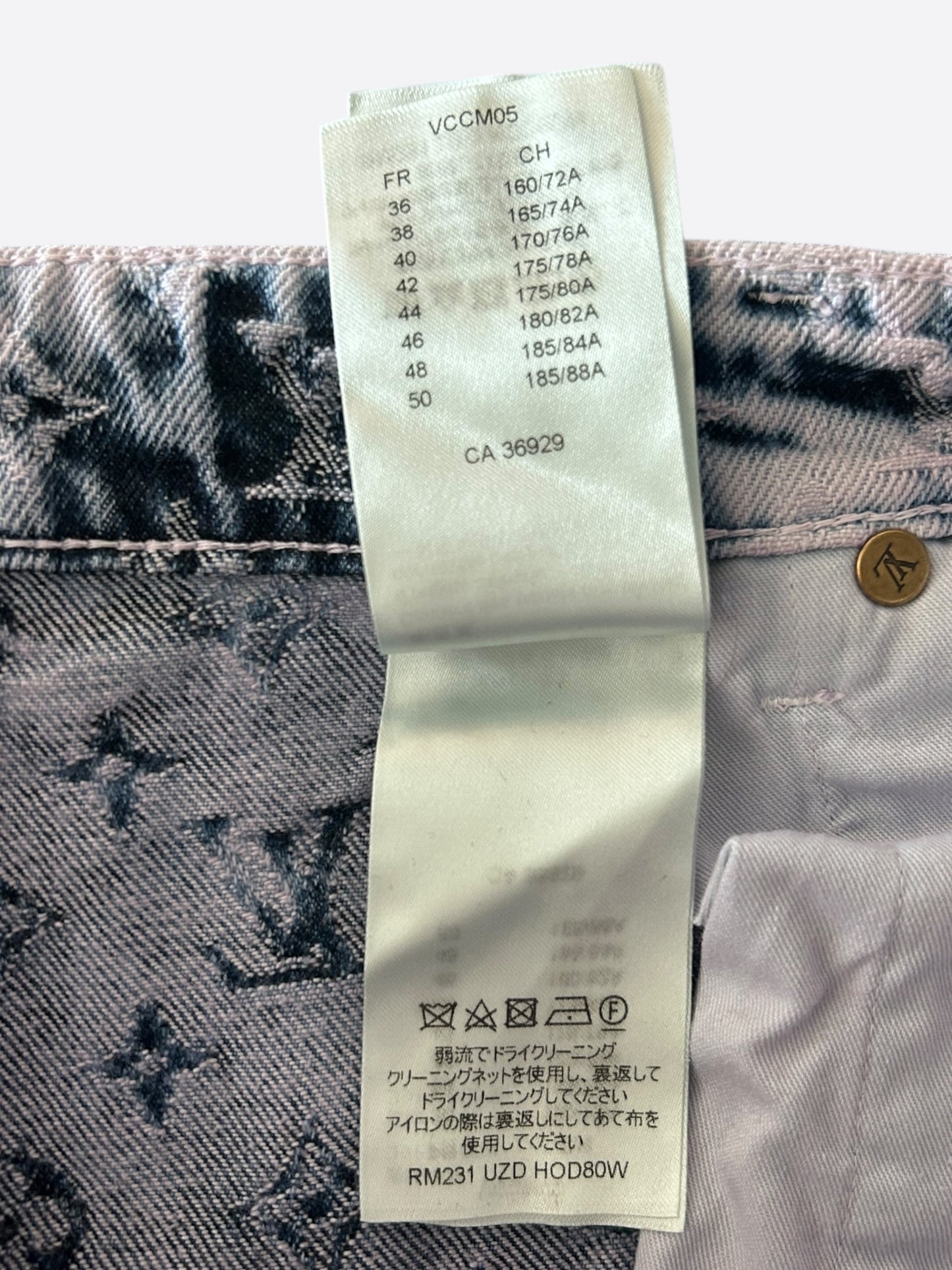 Louis Vuitton Purple & Blue Monogram Carpenter Jeans