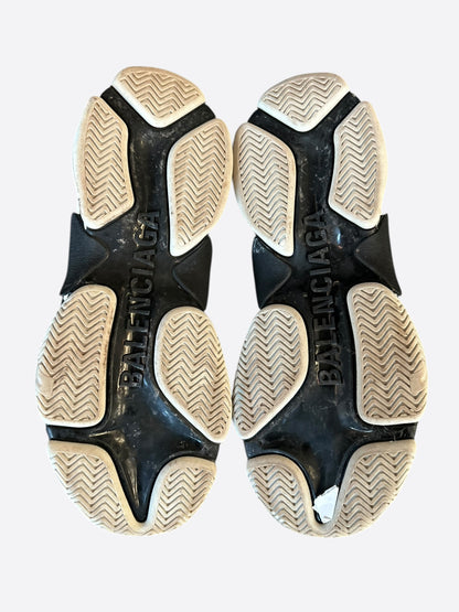Balenciaga Adidas White & Black Triple S Sneakers