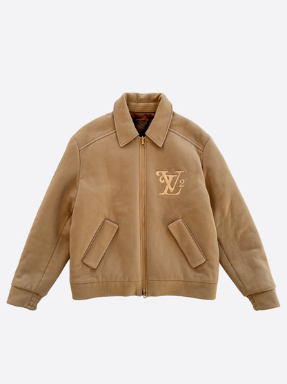 Louis Vuitton Brown Nigo Reversible Bomber Jacket