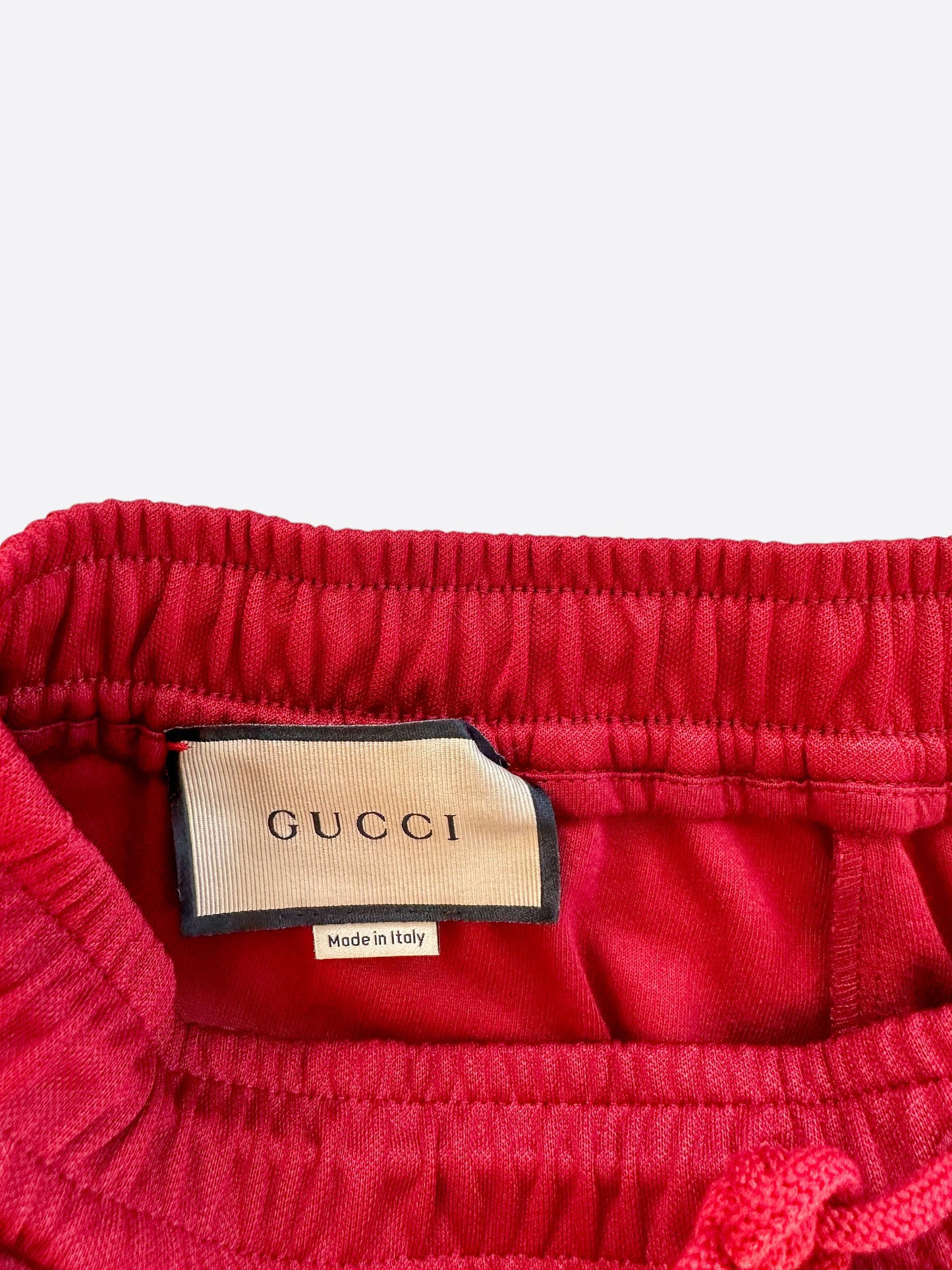 Gucci Red & White Original Gucci Logo Trackpants