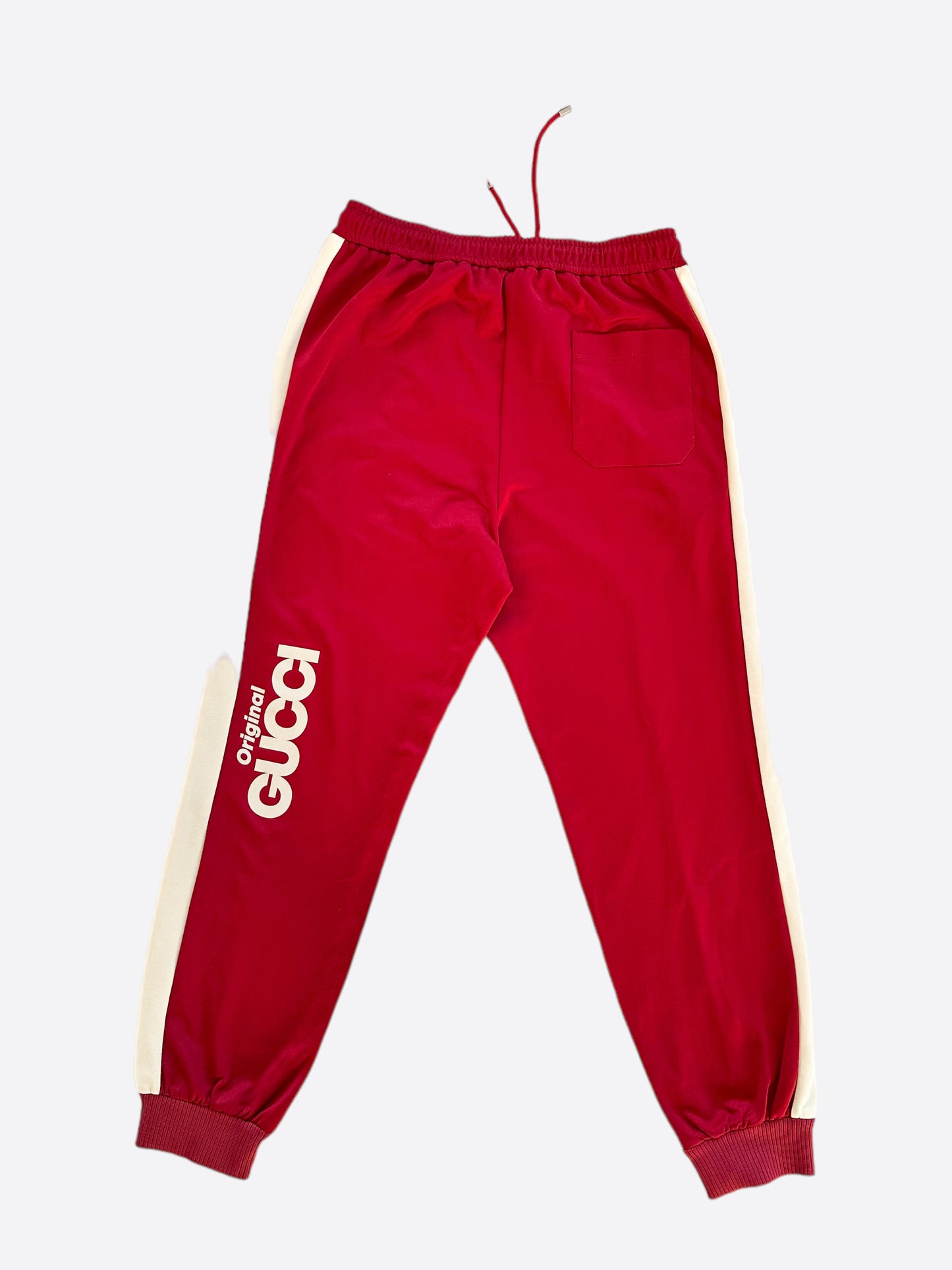 Gucci Red & White Original Gucci Logo Trackpants