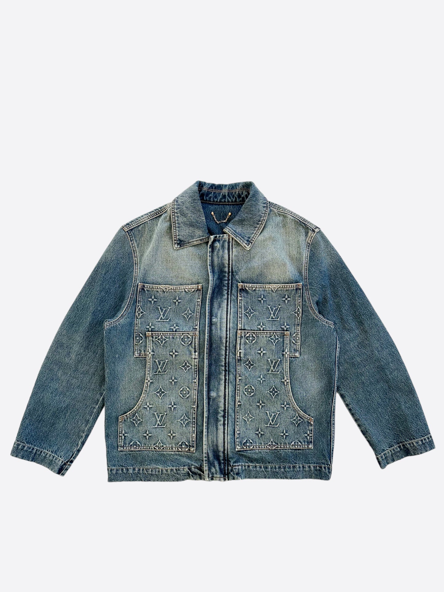 Louis Vuitton Blue Monogram Denim Workwear Jacket