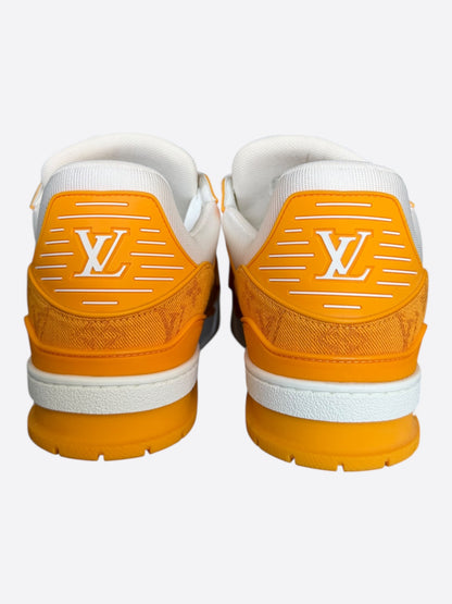 Louis Vuitton Yellow & White Denim Monogram Trainers