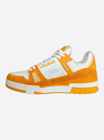 Louis Vuitton Yellow & White Denim Monogram Trainers