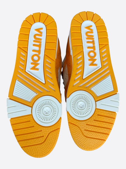 Louis Vuitton Yellow & White Denim Monogram Trainers