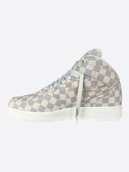 Louis Vuitton Nike Damier Azur Graffiti Mid Top Air Force 1