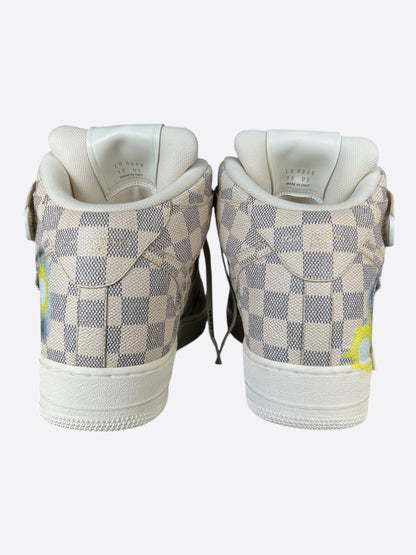 Louis Vuitton Nike Damier Azur Graffiti Mid Top Air Force 1