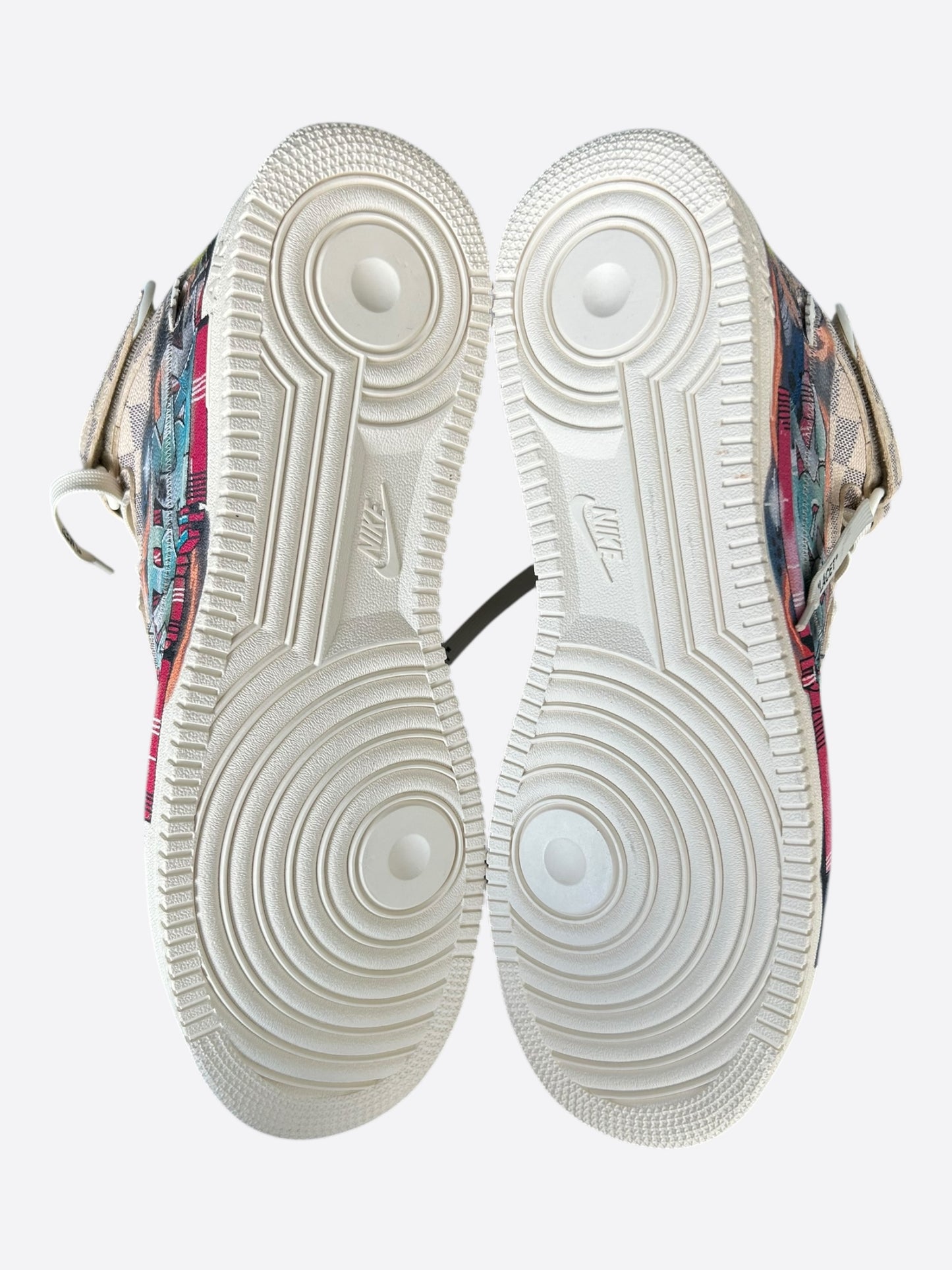 Louis Vuitton Nike Damier Azur Graffiti Mid Top Air Force 1