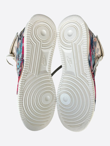 Louis Vuitton Nike Damier Azur Graffiti Mid Top Air Force 1