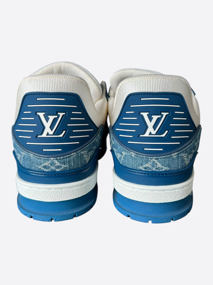 Louis Vuitton Blue & White Denim Monogram Trainers