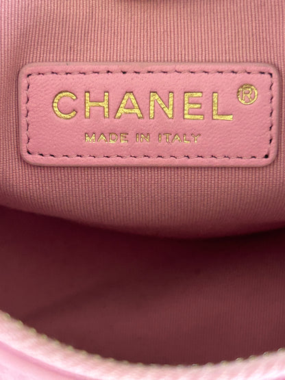 Chanel Pink Quilted Lambskin Small Hobo Bag