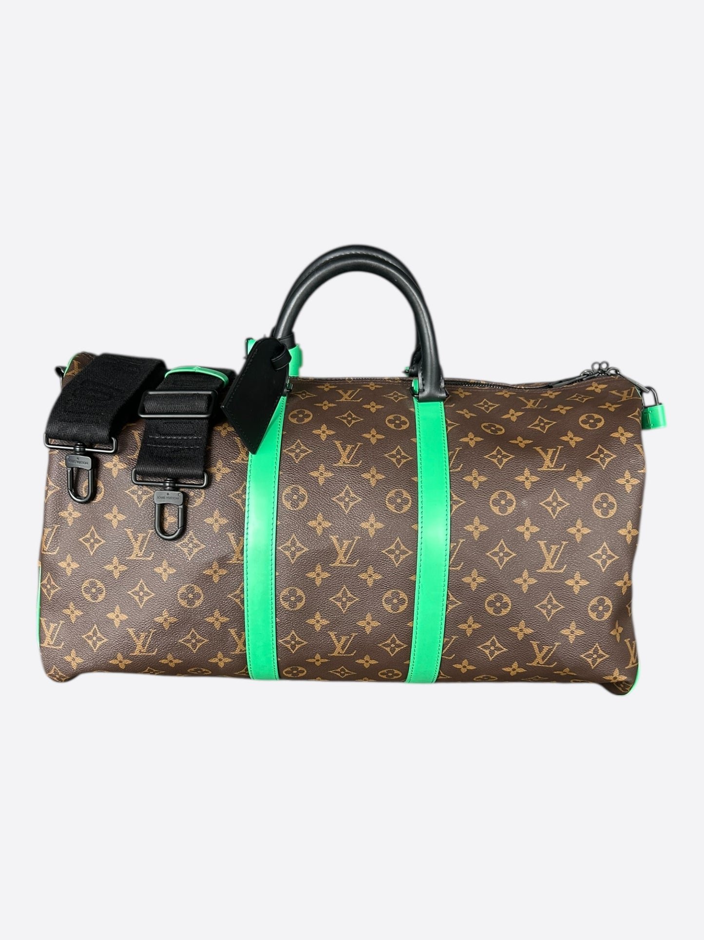 Louis Vuitton Brown & Green Monogram Keepall 50