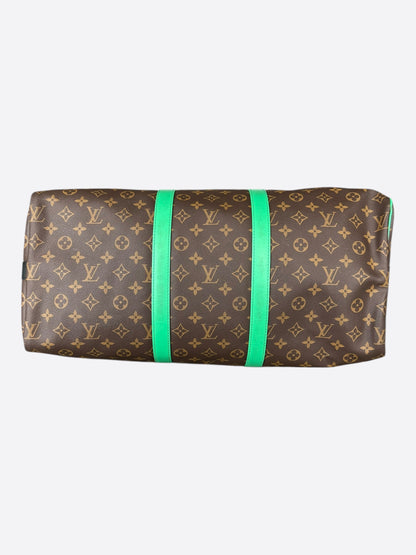 Louis Vuitton Brown & Green Monogram Keepall 50