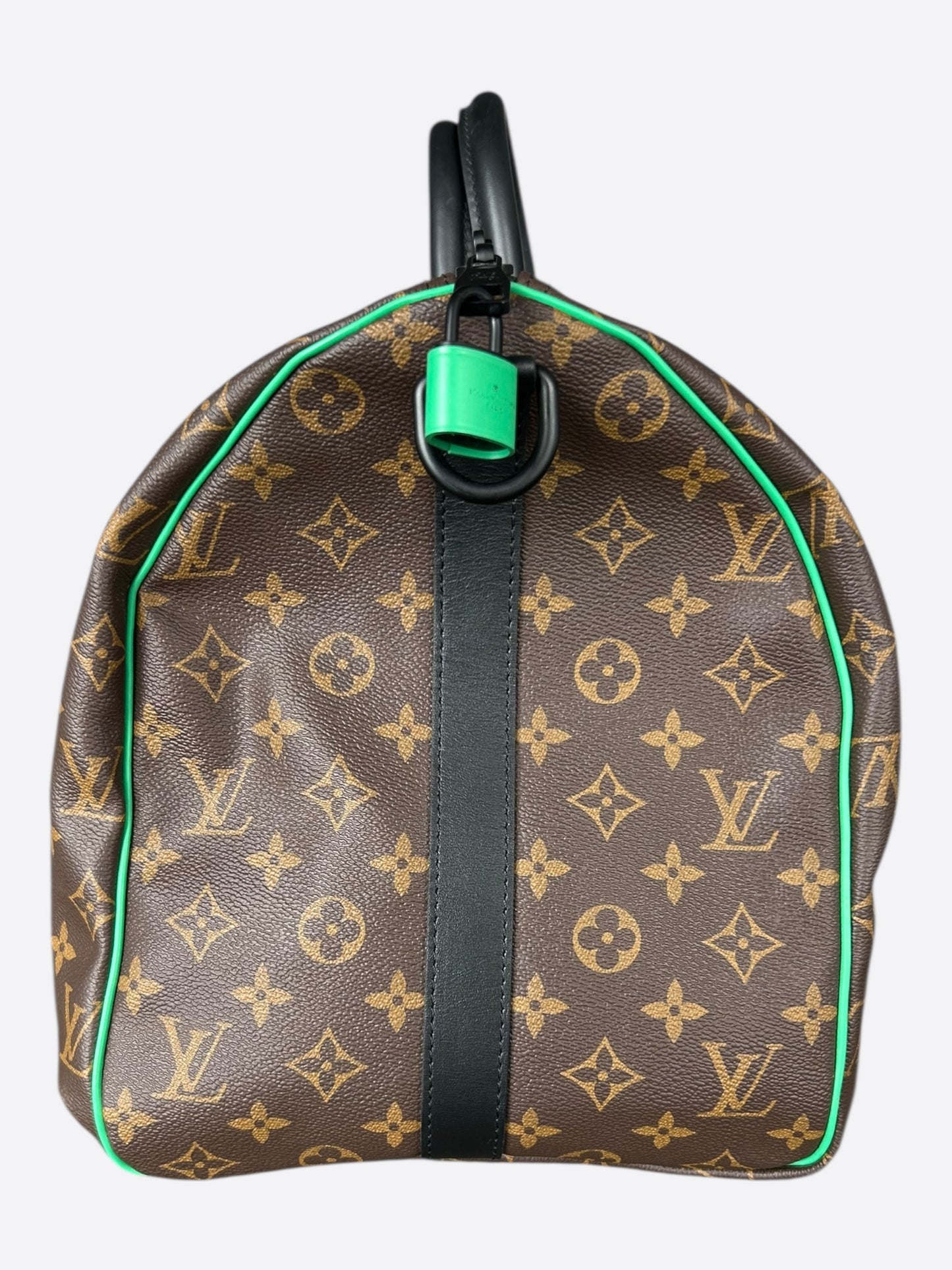 Louis Vuitton Brown & Green Monogram Keepall 50