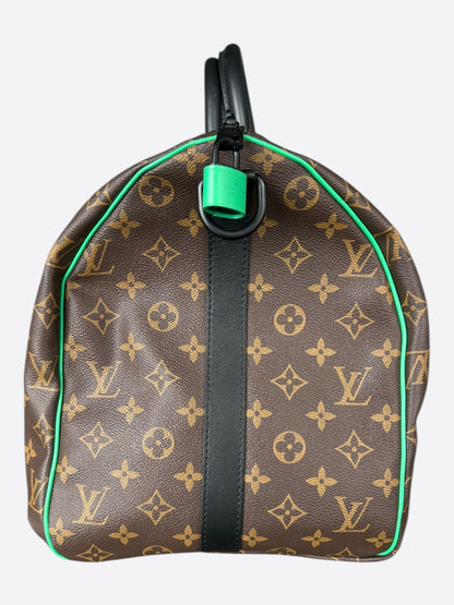 Louis Vuitton Brown & Green Monogram Keepall 50