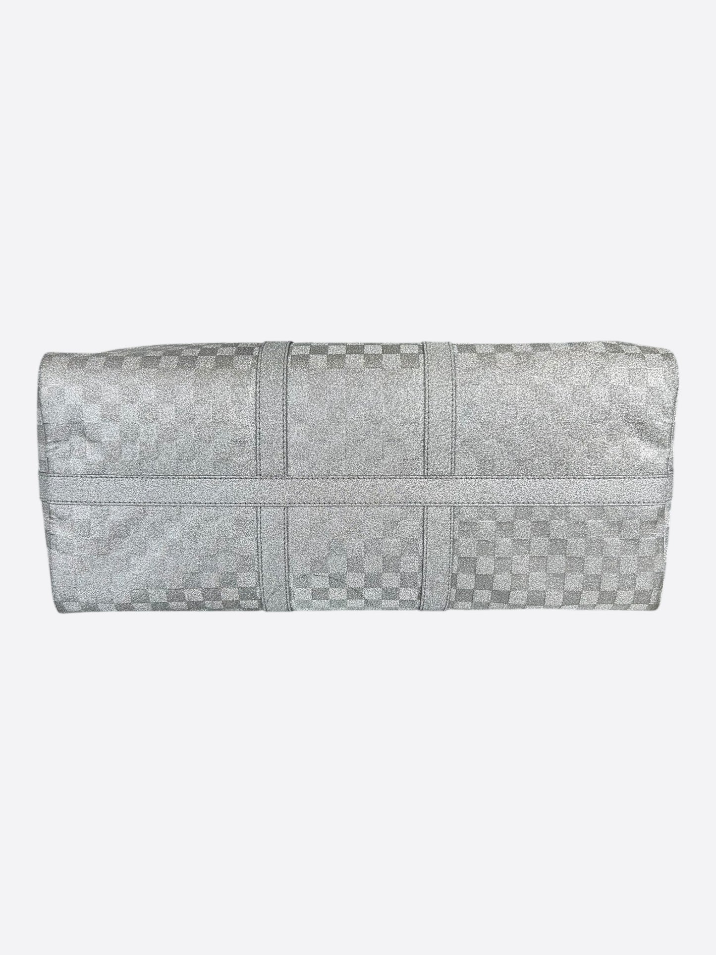 Louis Vuitton Silver Damier Glitter Keepall 50