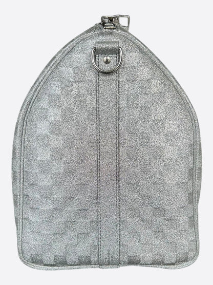 Louis Vuitton Silver Damier Glitter Keepall 50
