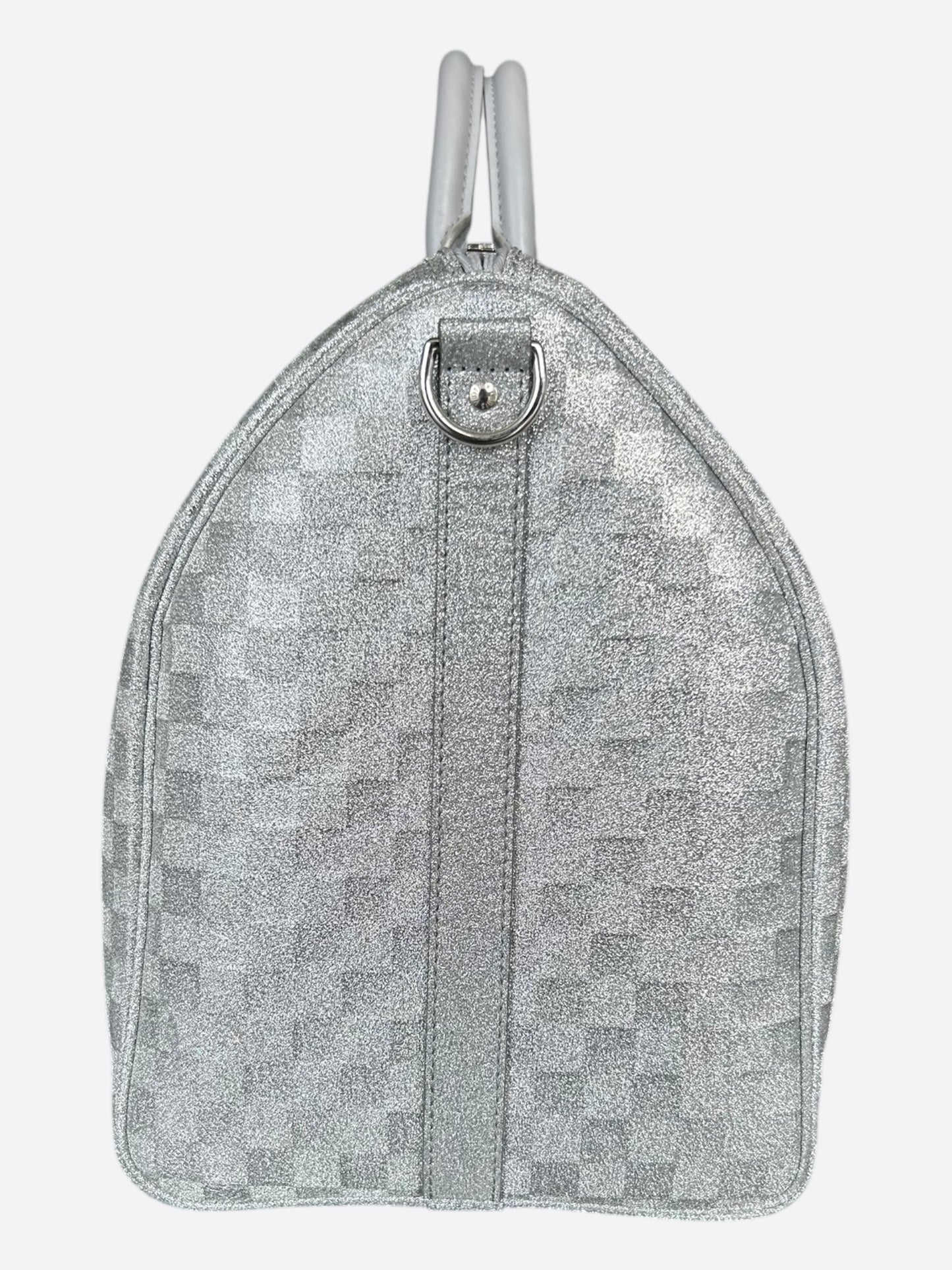 Louis Vuitton Silver Damier Glitter Keepall 50