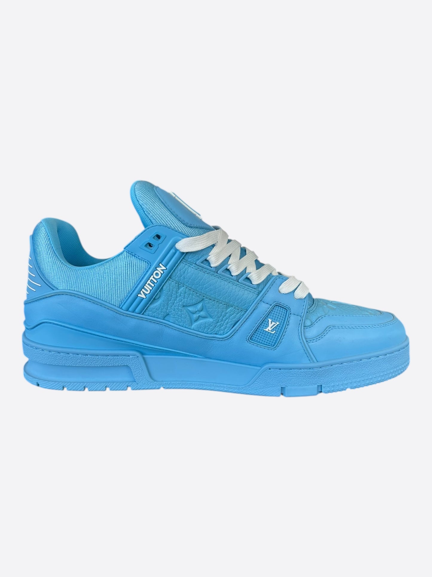 Louis Vuitton Blue & White Monogram Trainers