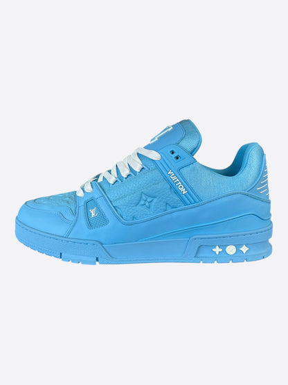 Louis Vuitton Blue & White Monogram Trainers