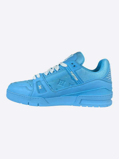 Louis Vuitton Blue & White Monogram Trainers