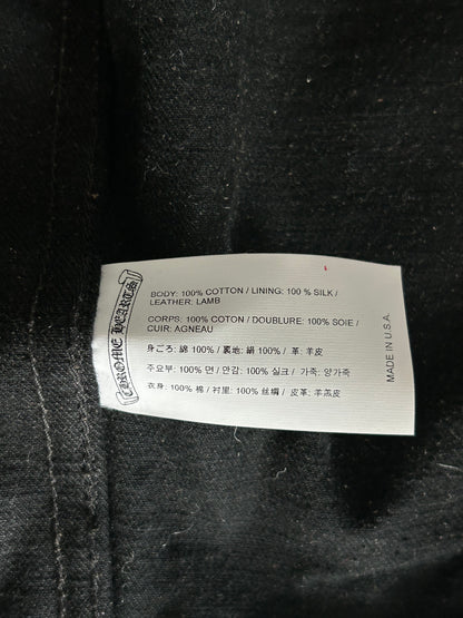 Chrome Hearts Black Shearling Denim Jacket