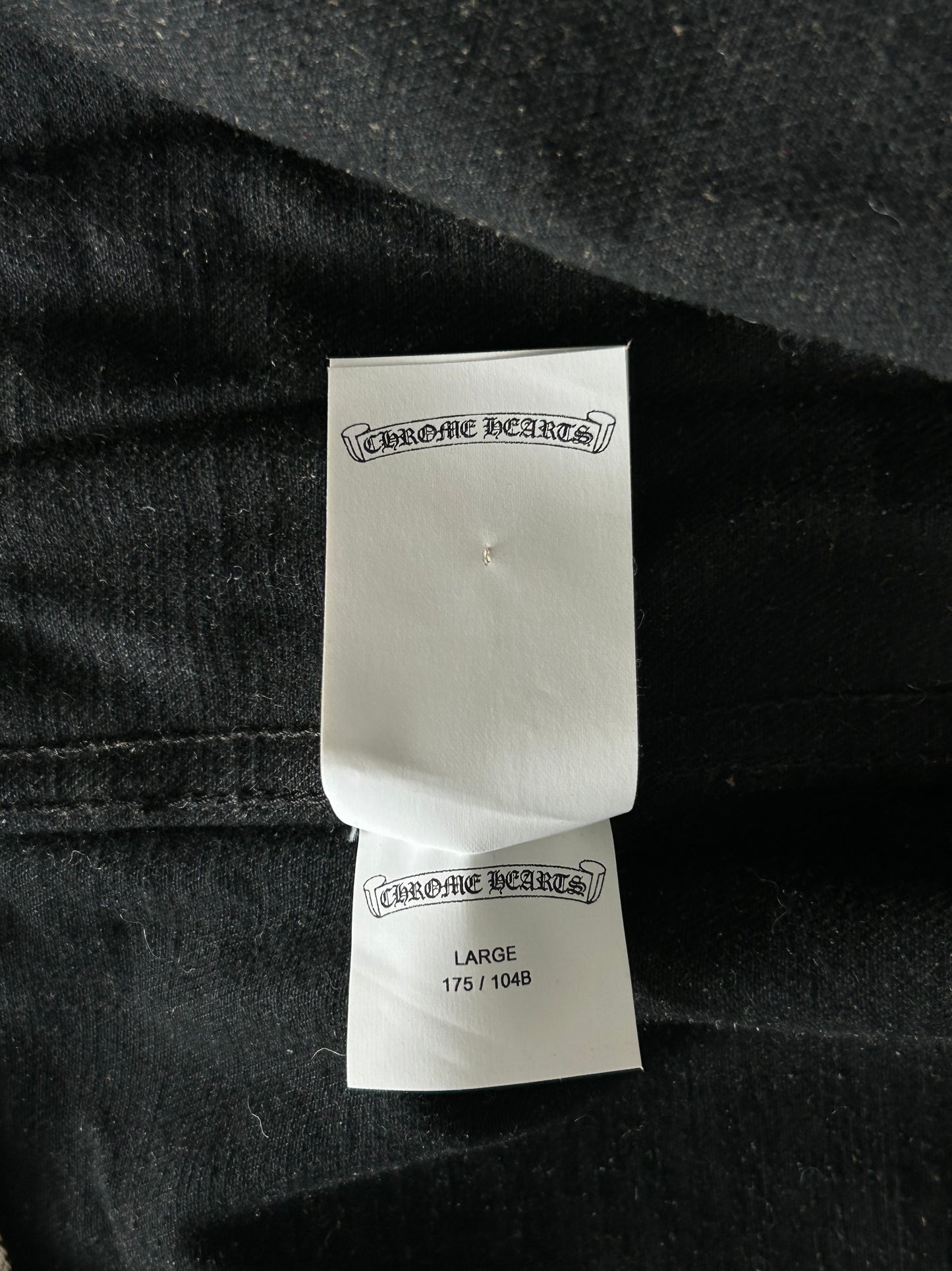 Chrome Hearts Black Shearling Denim Jacket