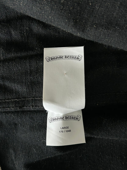 Chrome Hearts Black Shearling Denim Jacket