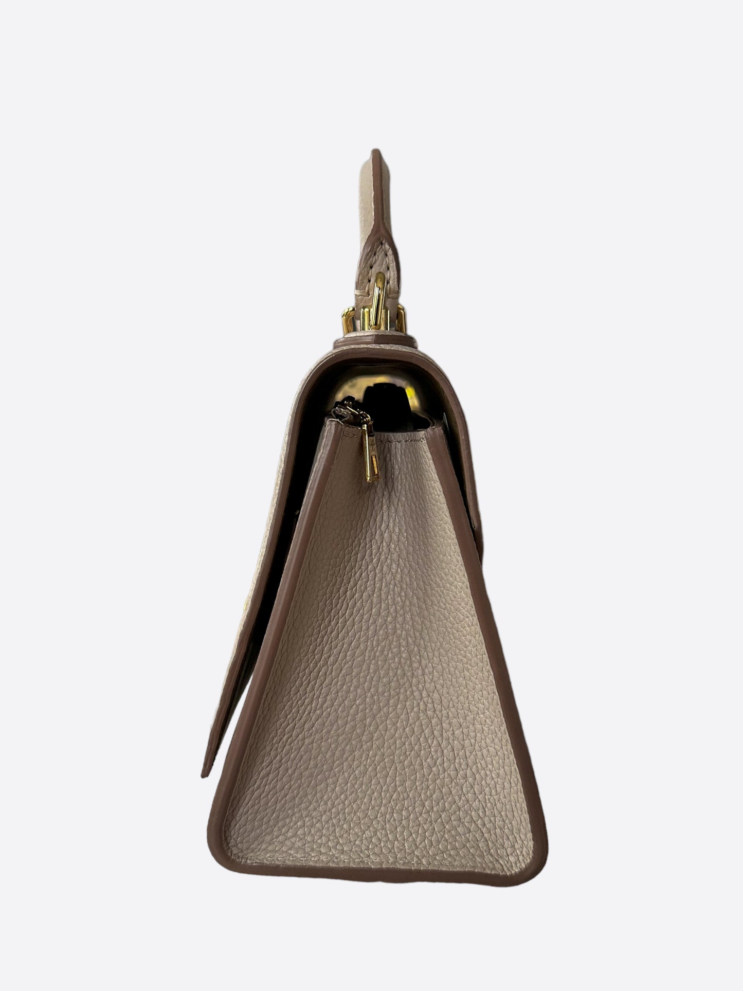 Louis Vuitton Greige Taurillon Twist Handle Bag