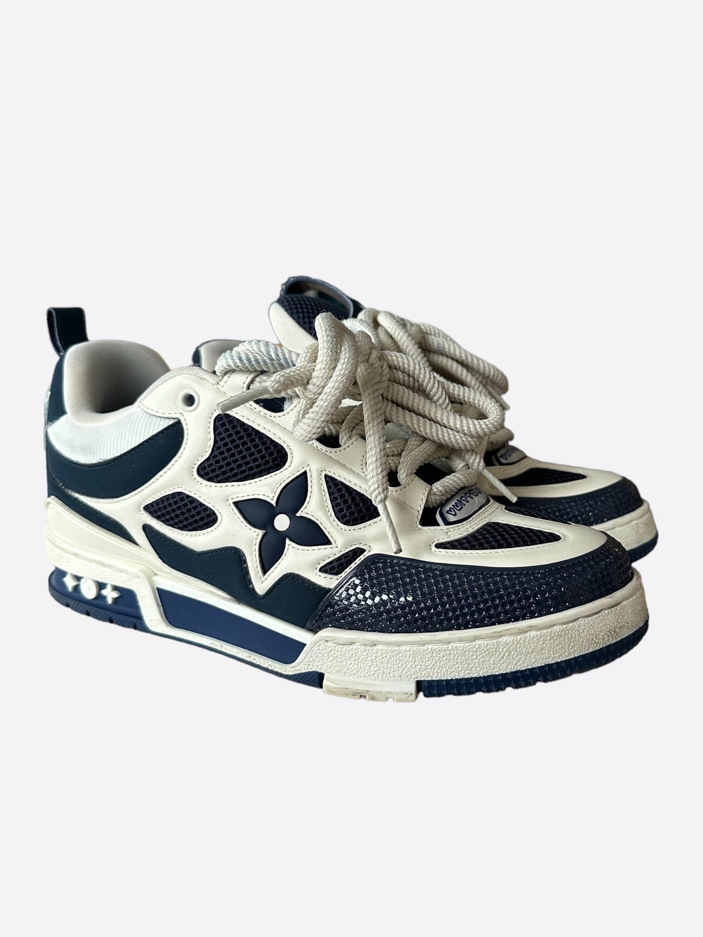 Louis Vuitton Navy & White Skate Trainers