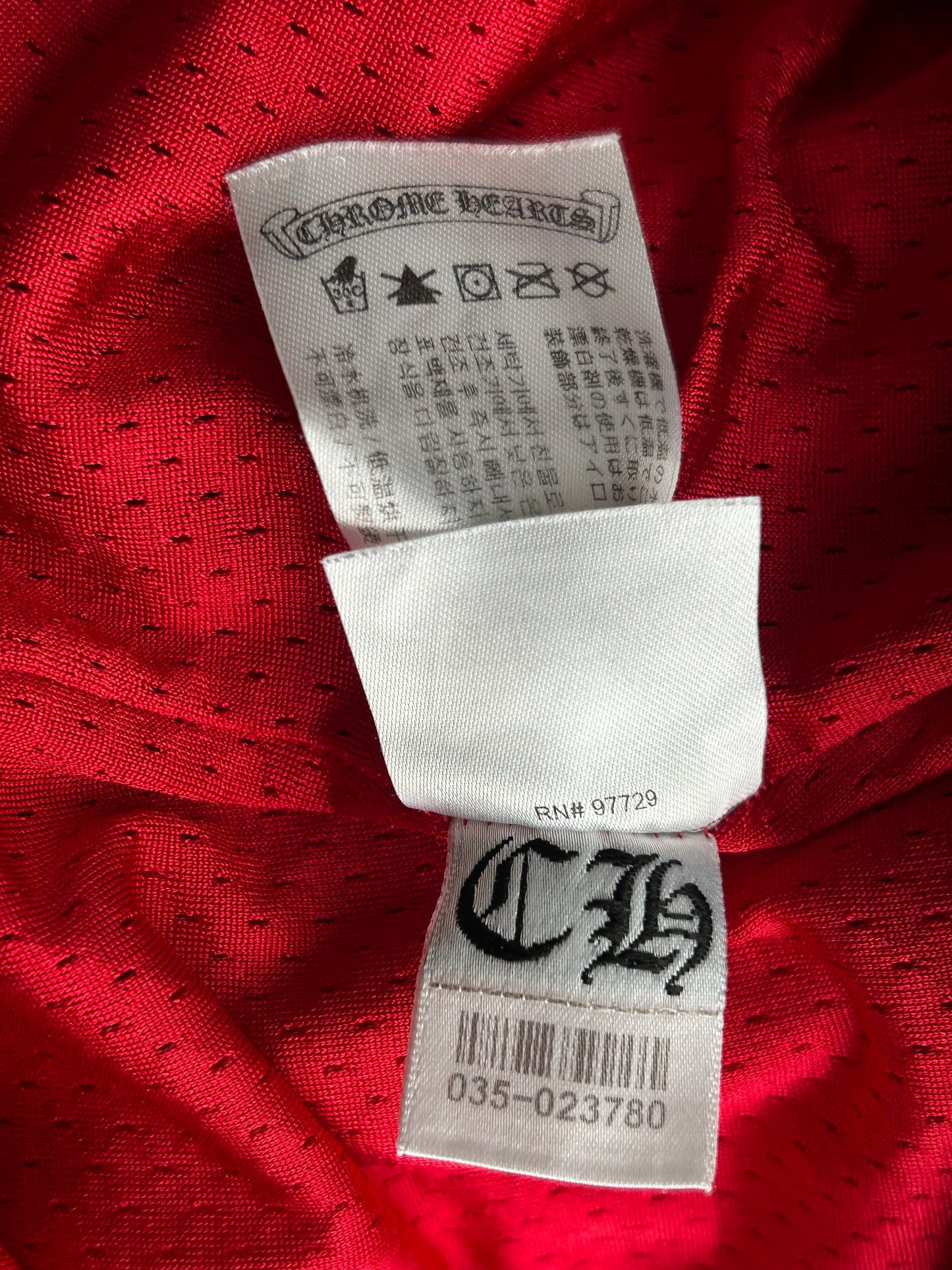 Chrome Hearts Matty Boy Red Form Mesh Trackpants