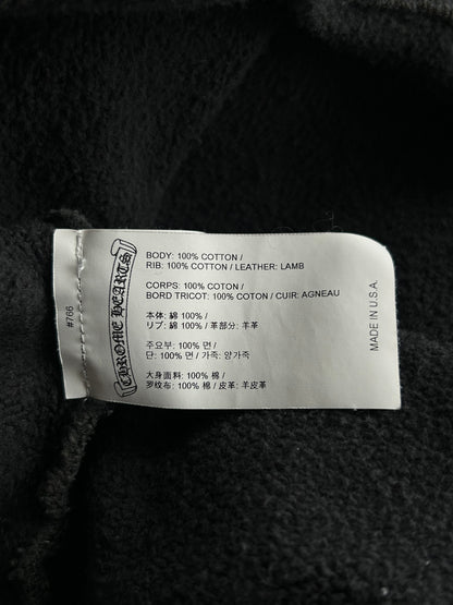 Chrome Hearts Black Triple Cross Patch Paper Jam Quarter Zip Sweater