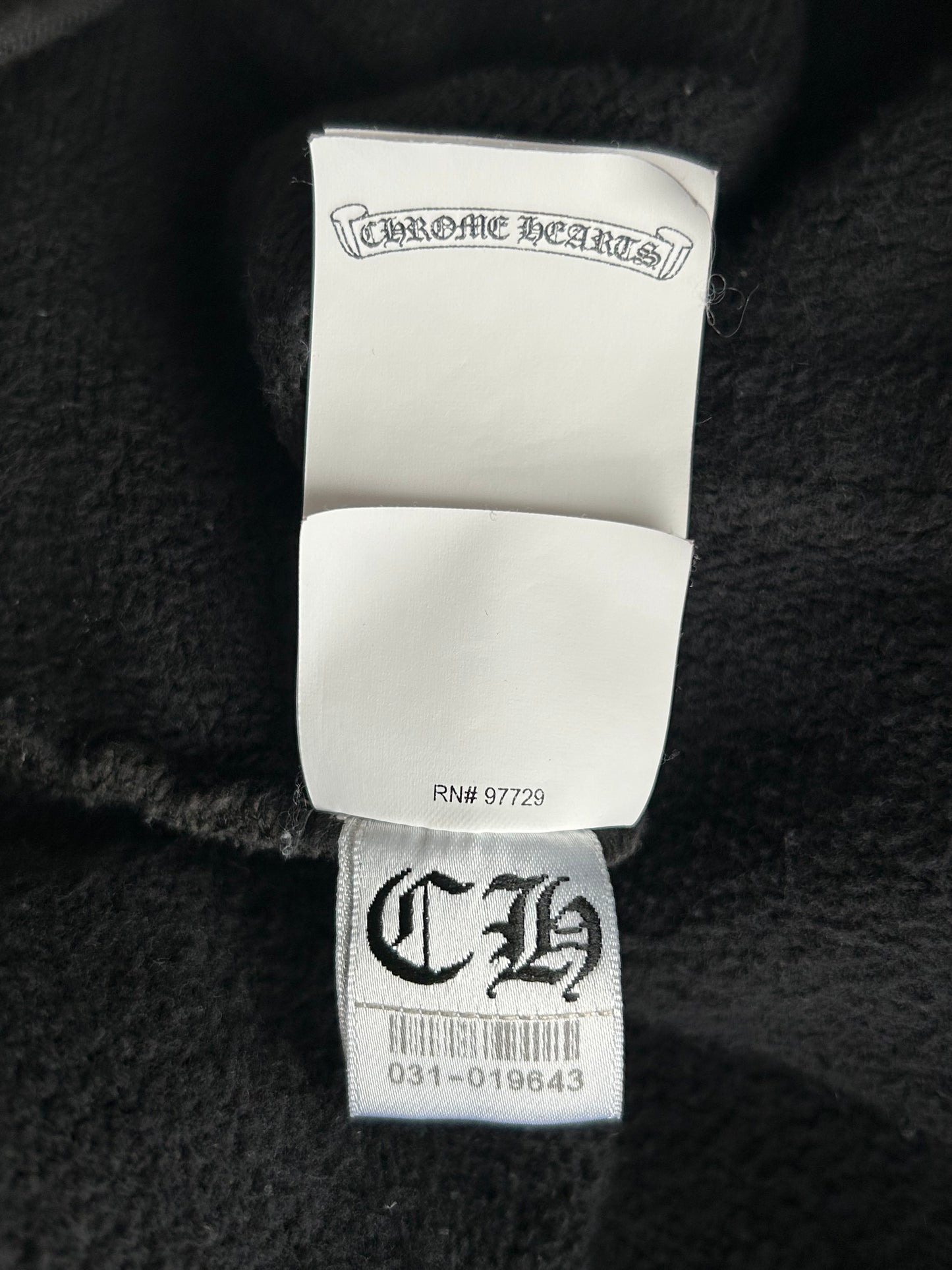 Chrome Hearts Black Triple Cross Patch Paper Jam Quarter Zip Sweater