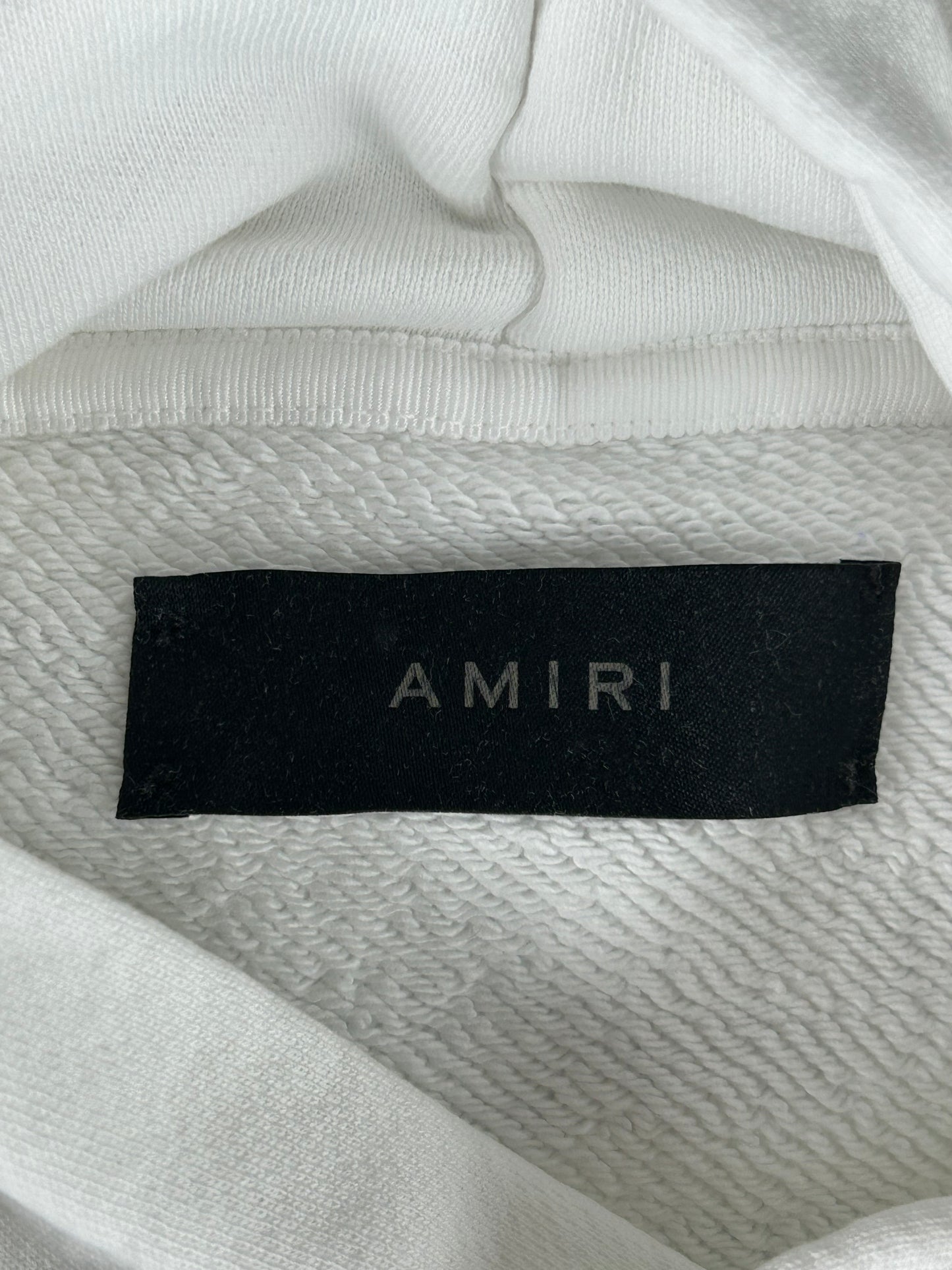 Amiri White & Black Arts District Logo Hoodie