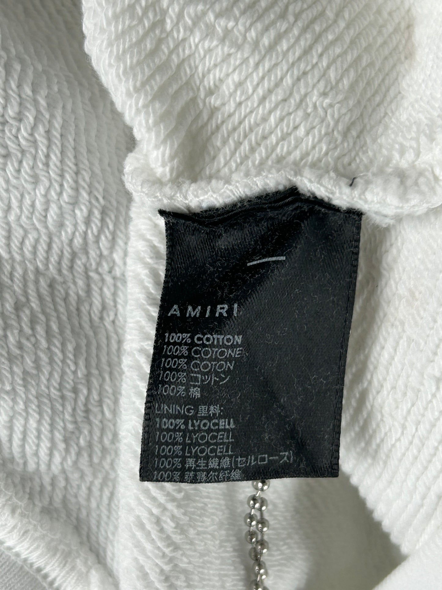 Amiri White & Black Arts District Logo Hoodie