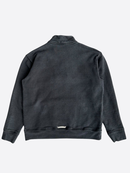 Chrome Hearts Black Triple Cross Patch Paper Jam Quarter Zip Sweater