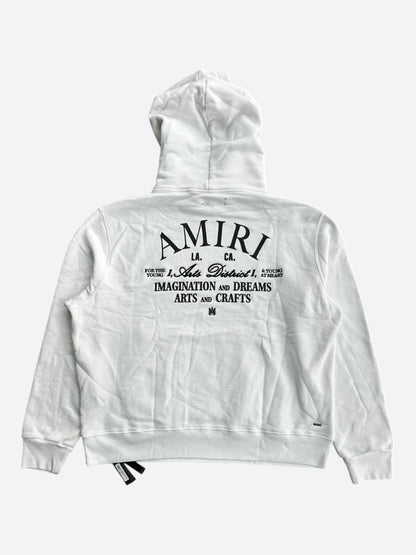 Amiri White & Black Arts District Logo Hoodie