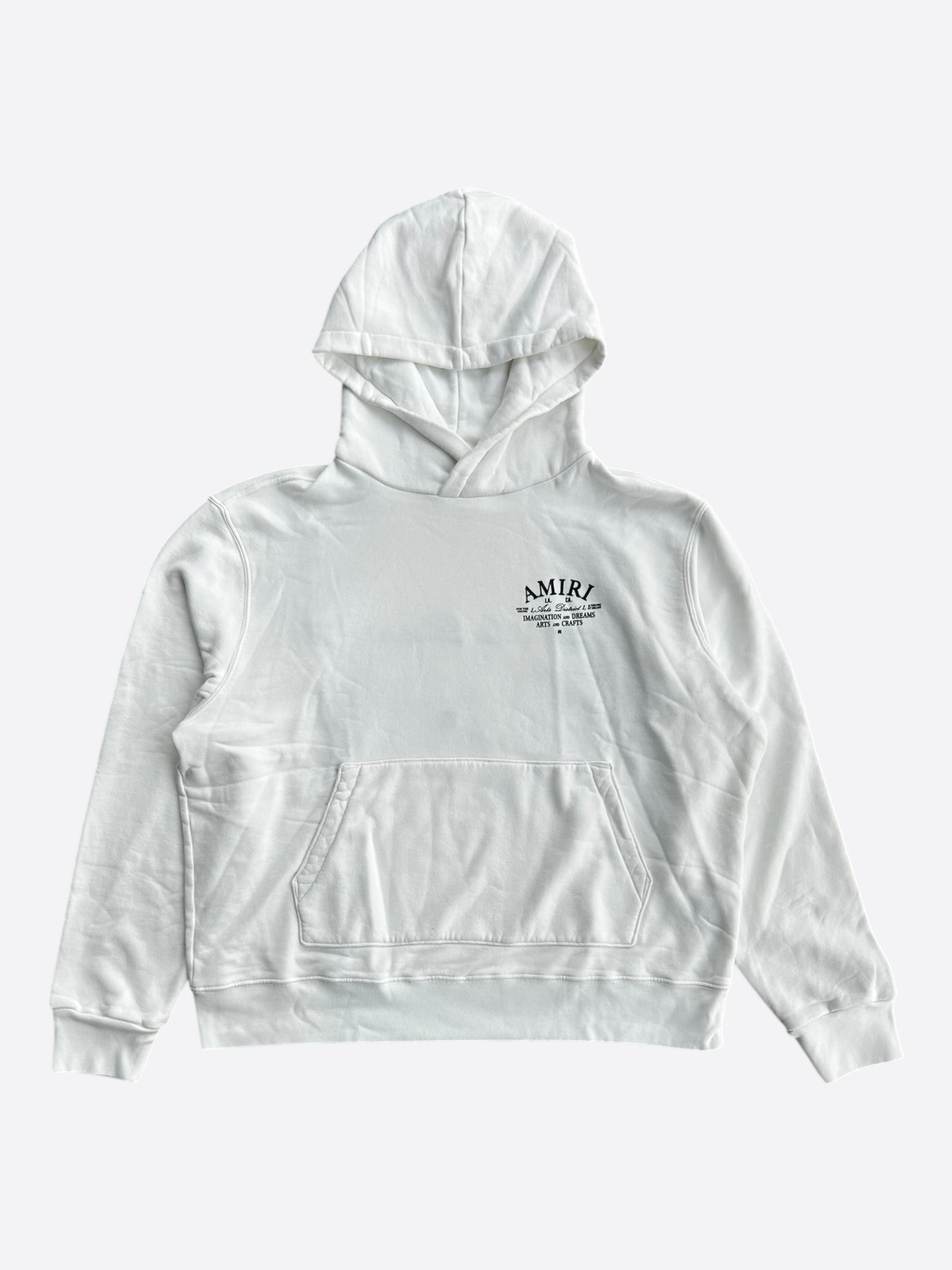 Amiri White & Black Arts District Logo Hoodie