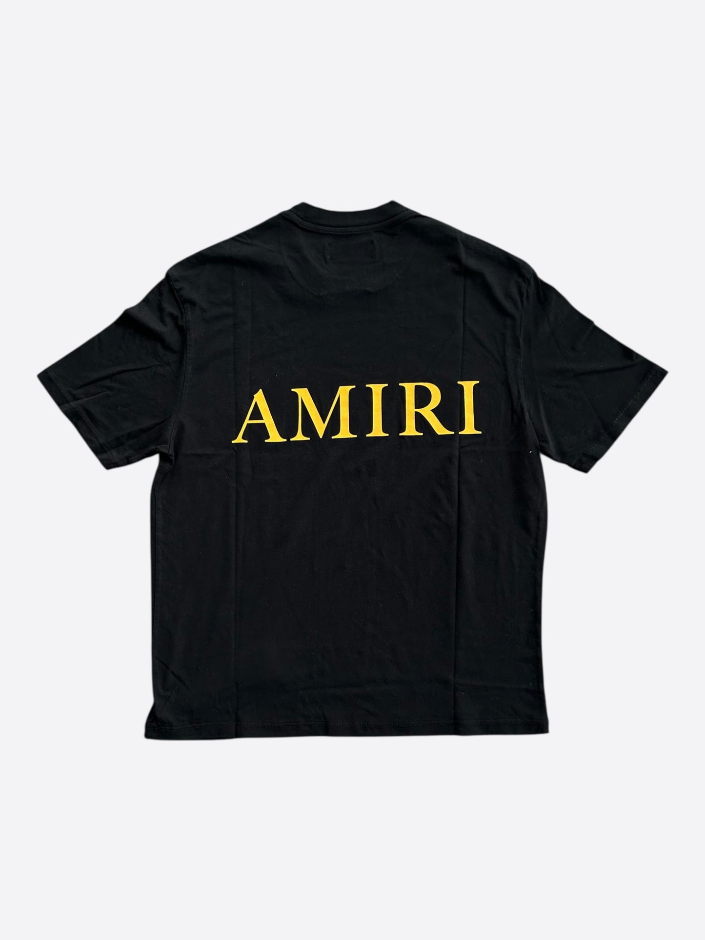 Amiri Black & Yellow MA Core Logo T-Shirt