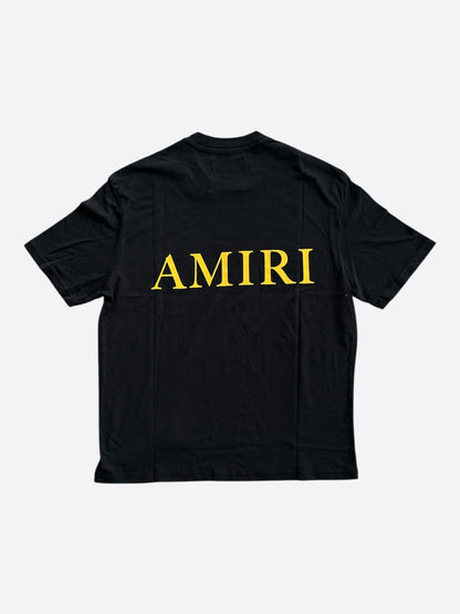 Amiri Black & Yellow MA Core Logo T-Shirt