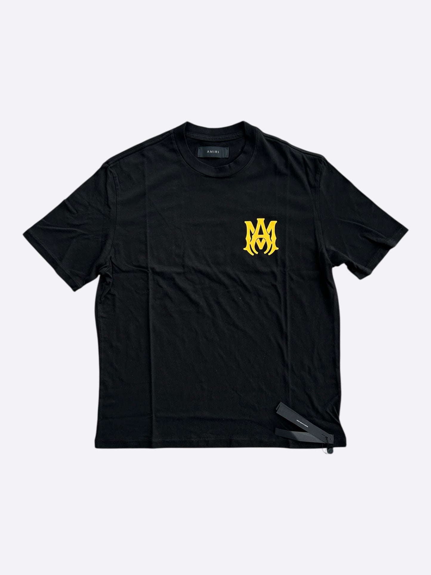 Amiri Black & Yellow MA Core Logo T-Shirt