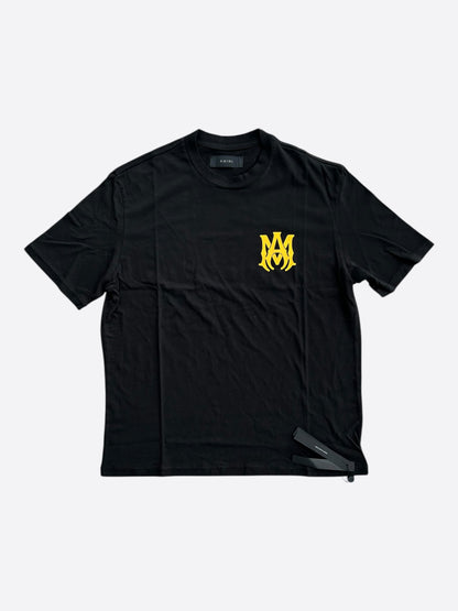Amiri Black & Yellow MA Core Logo T-Shirt