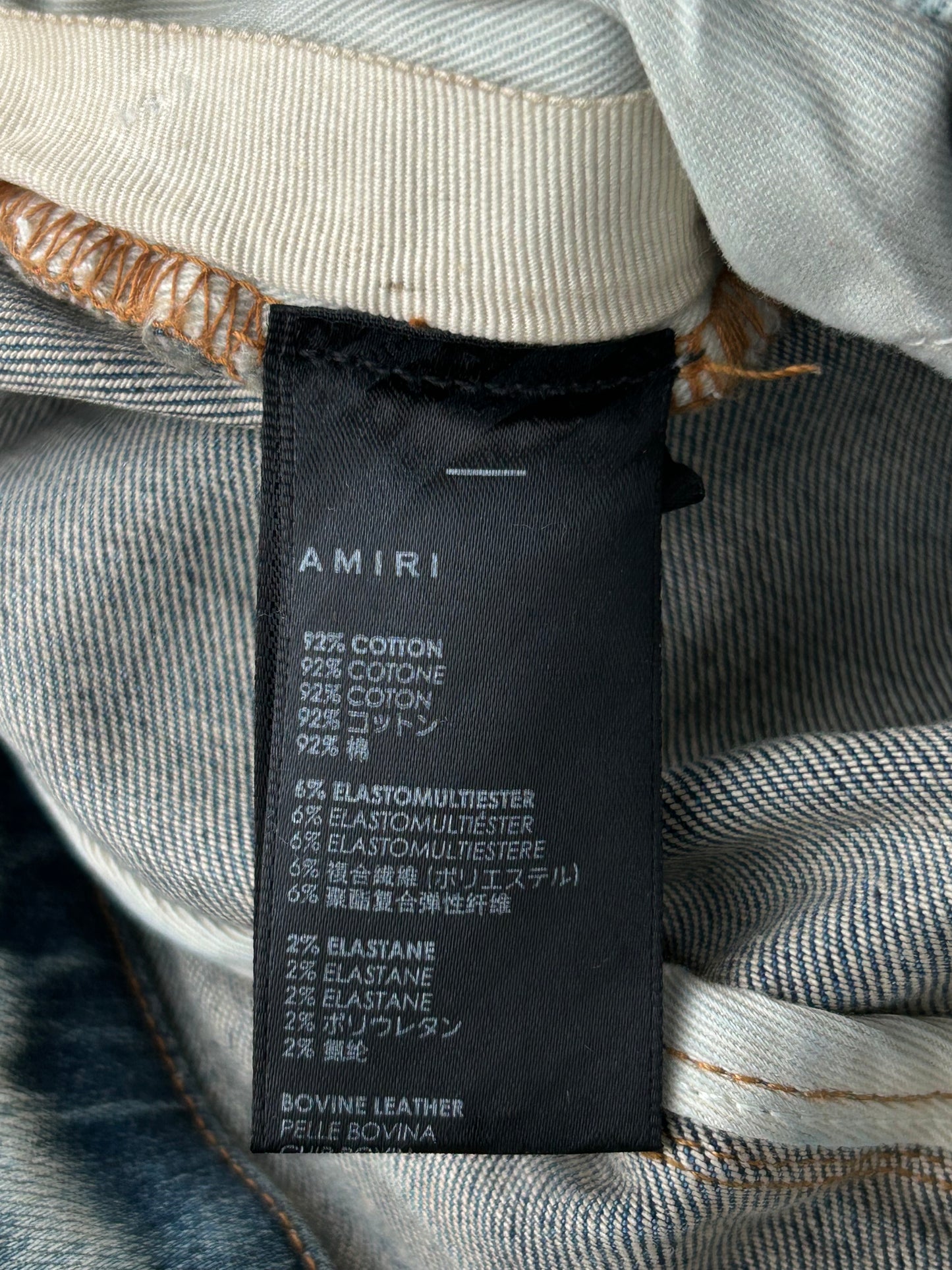 Amiri Vintage Indigo & Red Patch MX1 Jeans